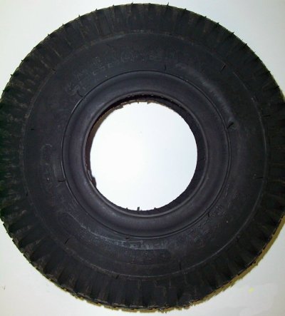 260 x 85 Tire/3.0-4 Knobby tire replaced by 4.10/3.50-4